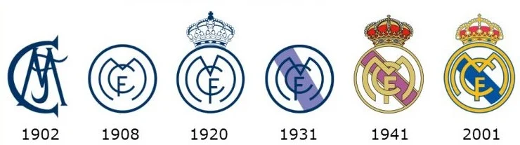 تاریخچه رئال مادرید 4 Real Madrid Crest Evolution 768x324 1 2